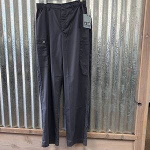 WonderWink Men's Cargo Pants in Pewter-Tall length